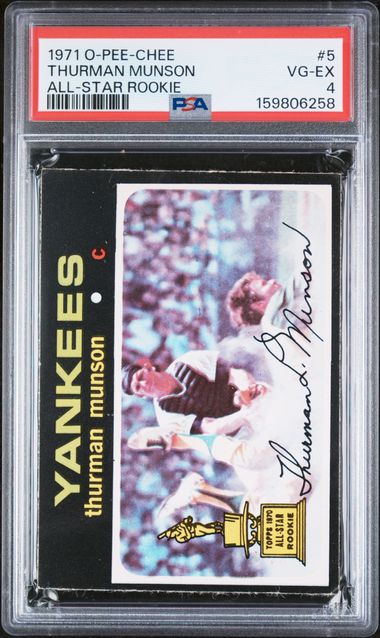 1971 O-Pee-Chee #5 Thurman Munson PSA 4