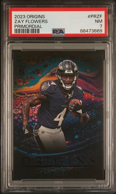 2023 Panini Origins Primordial #PRZF Zay Flowers PSA 7 (Rookie) | Eastridge Sports Cards