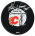 Mike Vernon Autographed Calgary Flames 1989 Stanley Cup Champions Puck (COJO Sports)