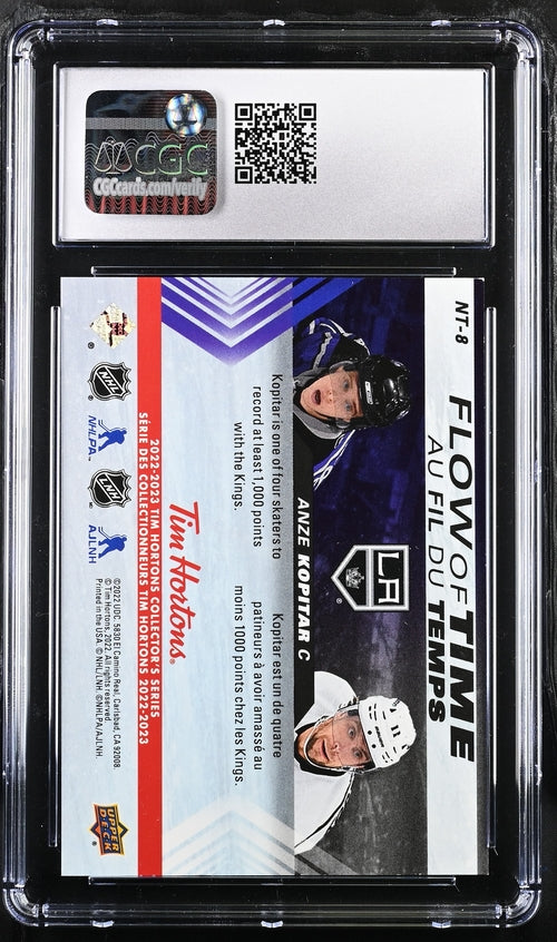 2022-23 Upper Deck Tim Hortons Flow of Time #NT-8 Anze Kopitar CGC 8