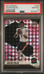 2021 Panini Mosaic Camo Pink #304 Justin Fields PSA 10 (Rookie) | Eastridge Sports Cards