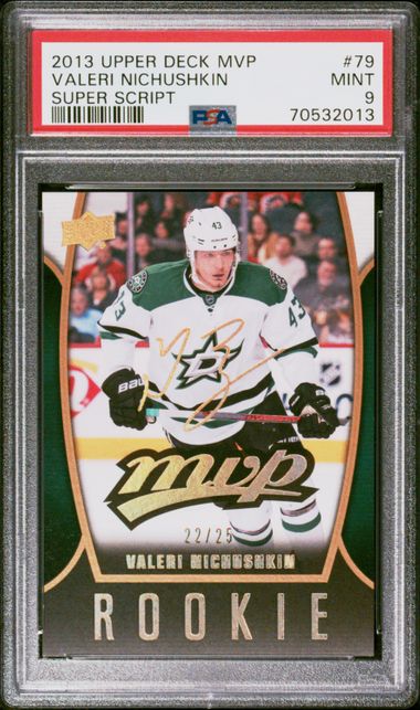 2013-14 Upper Deck MVP Super Script #79 Valeri Nichushkin #22/25 PSA 9 (Rookie)