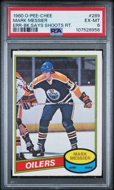 1980-81 O-Pee-Chee #289 Mark Messier PSA 6 (Rookie) | Eastridge Sports Cards
