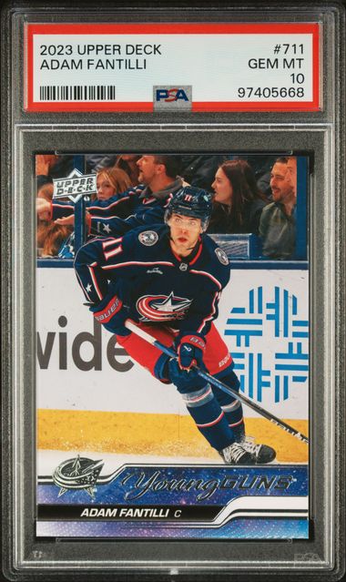 2023-24 Upper Deck #711 Adam Fantilli PSA 10 (Rookie)