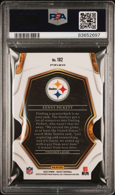 2022 Select Black/Red Die-Cut Prizm #182 Kenny Pickett PSA 10 (Rookie)