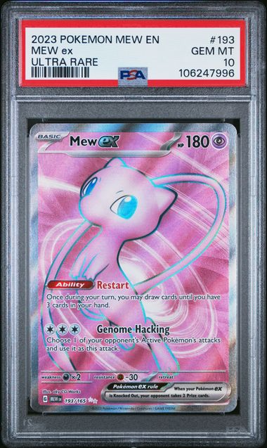2023 Pokemon 151 #193 Mew ex- Ultra Rare PSA 10