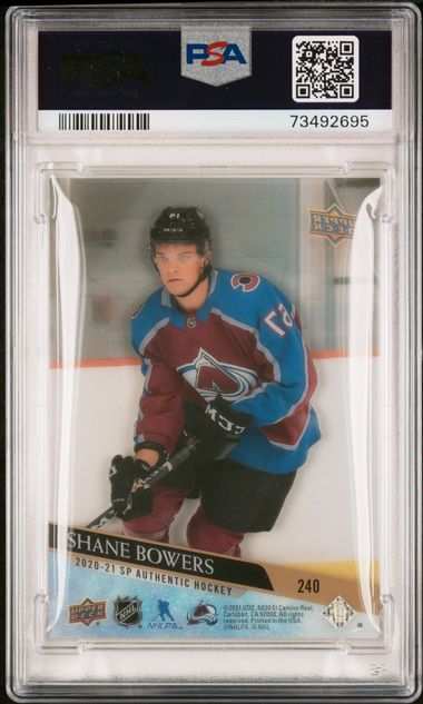2020-21 SP Authentic Young Guns Acetate #240 Shane Bowers PSA 9 (Rookie)