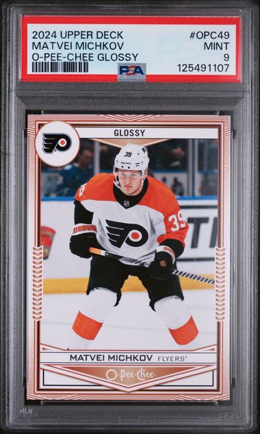 2024-25 O-Pee-Chee Glossy #OPC49 Matvei Michkov PSA 9 (Rookie)