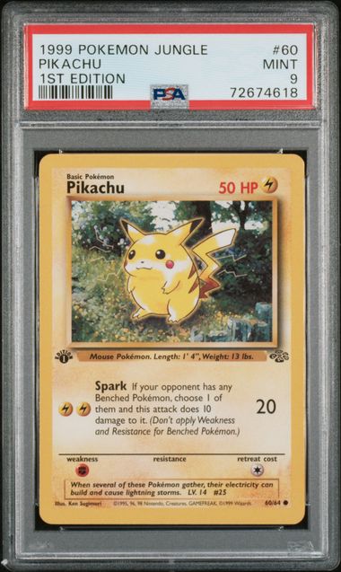 1999 Pokemon Jungle 1st Edition #60 Pikachu PSA 9