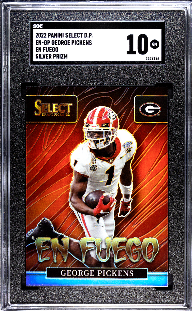 2022 Panini Select Draft Picks En Fuego Silver Prizm #EN-GP George Pickens SGC 10