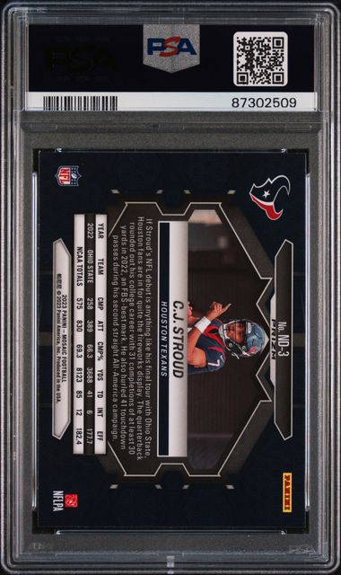 2023 Panini Mosaic NFL Debut Green #ND3 CJ Stroud PSA 9 (Rookie)