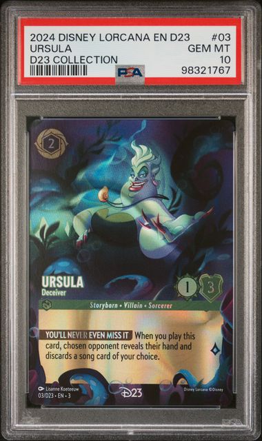2024 Disney Lorcana D23 Collection #03 Ursula - Deceiver PSA 10