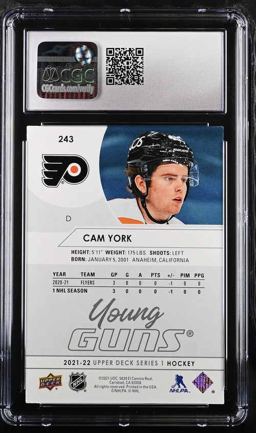 2021-22 Upper Deck #243 Cam York CGC 9 (Rookie)