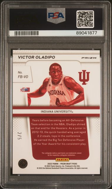 2022-23 Panini Prizm Draft Picks Flashback Prizms Neon Green Circles #FBVO Victor Oladipo #2/5 PSA 10 | Eastridge Sports Cards