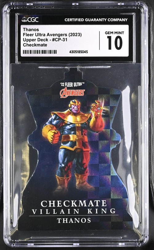 2023 Fleer Ultra Avengers Checkmate #CP-31 Thanos CGC 10