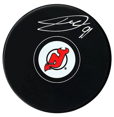 Dawson Mercer Autographed New Jersey Devils Puck (COJO Sports)