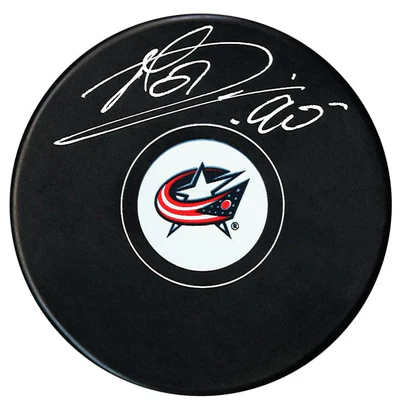 Elvis Merzlikins Autographed Columbus Blue Jackets Puck (COJO Sports)