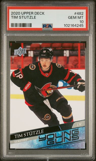 2020-21 Upper Deck #482 Tim Stutzle PSA 10 (Rookie)