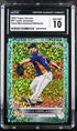 2022 Topps Chrome Aqua Mini-Diamond Refractor #87 Justin Verlander #096/199 CGC 10
