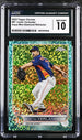 2022 Topps Chrome Aqua Mini-Diamond Refractor #87 Justin Verlander #096/199 CGC 10