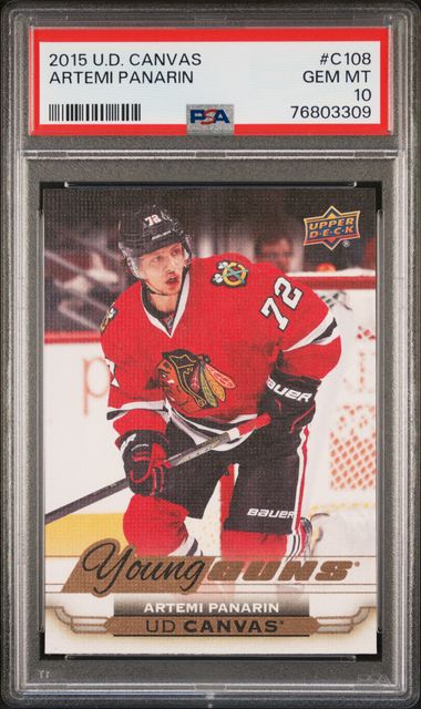2015-16 Upper Deck Canvas #C108 Artemi Panarin PSA 10 (Rookie)