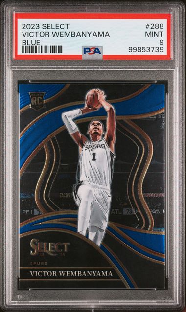 2023-24 Panini Select Blue #288 Victor Wembanyama PSA 9 (Rookie)