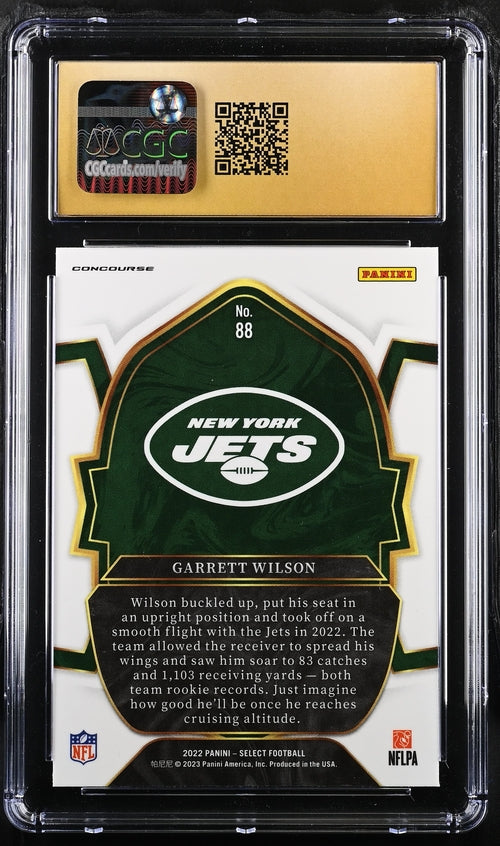 2022 Panini Select #88 Garrett Wilson CGC 10 Pristine (Rookie)