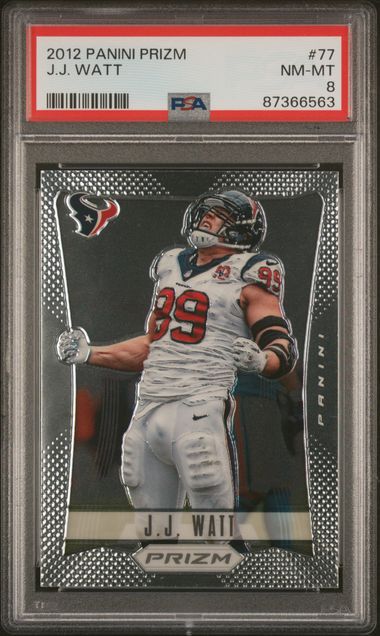 2012 Panini Prizm #77 J.J. Watt PSA 8