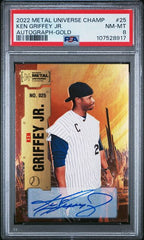 2022 Skybox Metal Universe Champions Autographs Gold #25 Ken Griffey Jr. #14/25 PSA 8 | Eastridge Sports Cards
