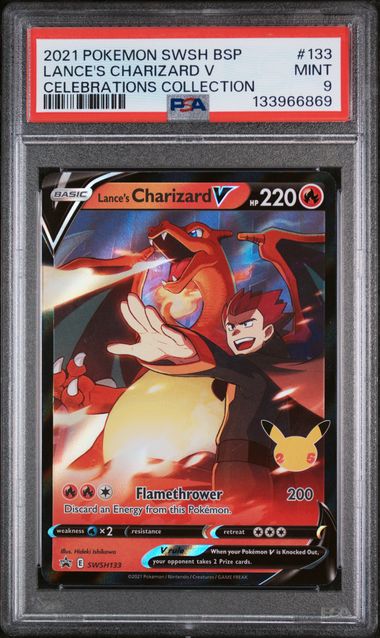 2021 Pokemon Celebrations Collection #133 Lance's Charizard V PSA 9