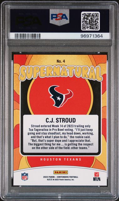 2023 Panini Contenders Supernatural  #4 CJ Stroud PSA 9 (Rookie)