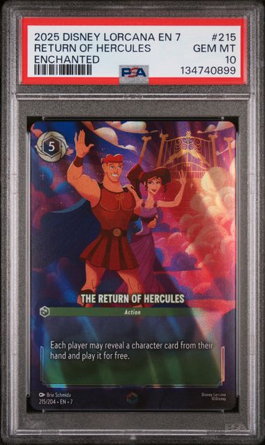 2024 Disney Lorcana Archazia's Island #215 Return of Hercules (Enchanted) PSA 10