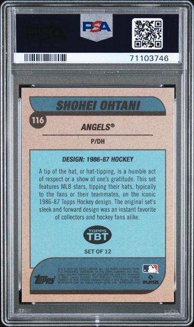 2021 Topps Throwback Thursday #116 Shohei Ohtani PSA 10