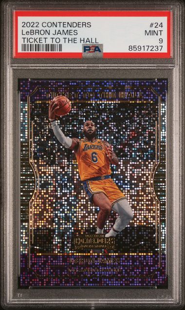 2022-23 Panini Contenders Ticket to the Hall #24 LeBron James PSA 9