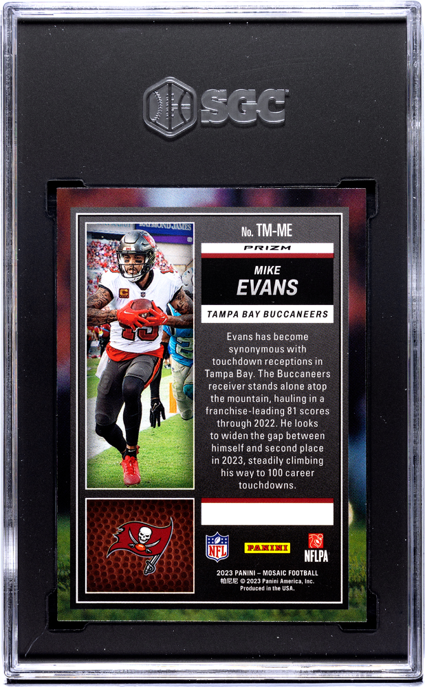 2023 Panini Mosaic Touchdown Masters Mosaic Prizm #TM-ME Mike Evans SGC 10