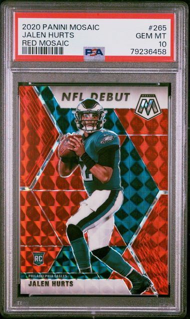 2020 Panini Mosaic Red Mosaic #265 Jalen Hurts PSA 10 (Rookie)