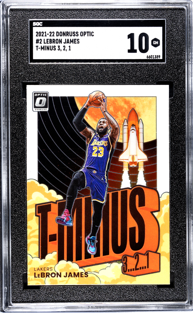 2021-22 Donruss Optic T-Minus 3,2,1 #2 LeBron James SGC 10