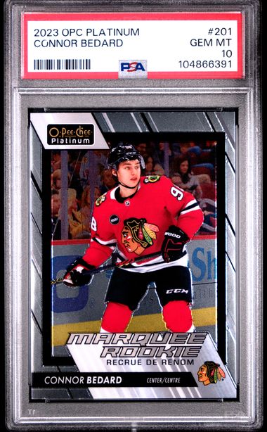 2023-24 O-Pee-Chee Platinum #201 Connor Bedard PSA 10 (Rookie)