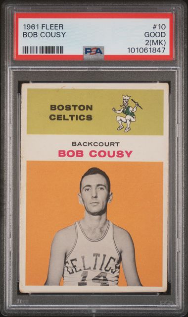 1961-62 Fleer #10 Bob Cousy PSA 2(MK) | Eastridge Sports Cards