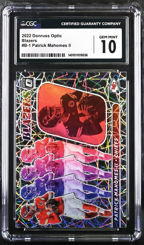 2022 Donruss Optic Blazers #B-1 Patrick Mahomes II CGC 10