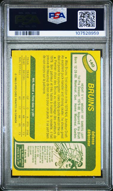 1980-81 O-Pee-Chee #140 Ray Bourque PSA 5 (Rookie) | Eastridge Sports Cards