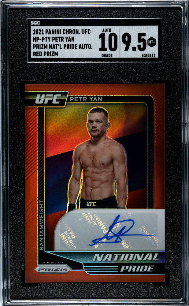 2021 Panini Chronicles Prizm UFC National Pride Signatures Red #NPPTY Petr Yan SGC 9.5 (Auto 10) | Eastridge Sports Cards
