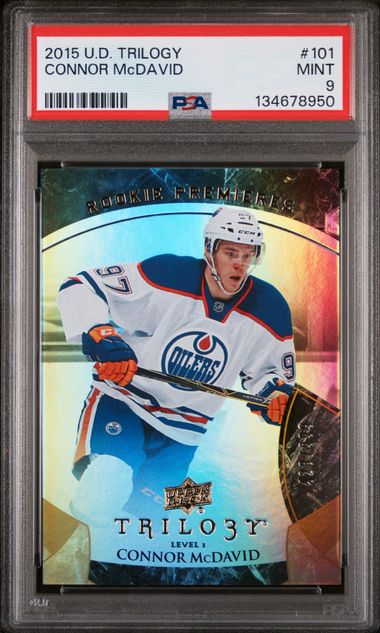 2015-16 Upper Deck Trilogy #101 Connor McDavid #428/999 PSA 9 (Rookie)