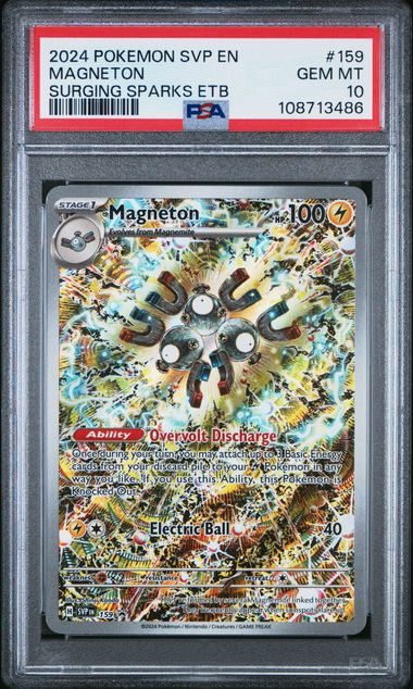 2024 Pokemon Surging Sparks ETB Promo #159 Magneton PSA 10