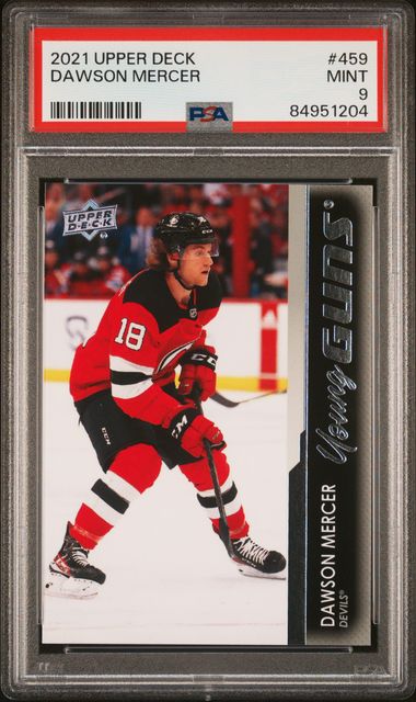 2021-22 Upper Deck #459 Dawson Mercer PSA 9 (Rookie)