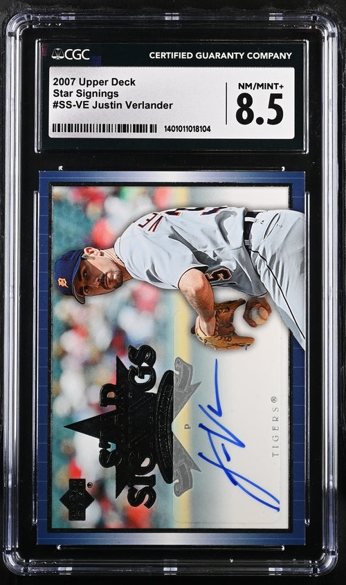 2007 Upper Deck Star Signings #SS-VE Justin Verlander CGC 8.5 (Auto 8)