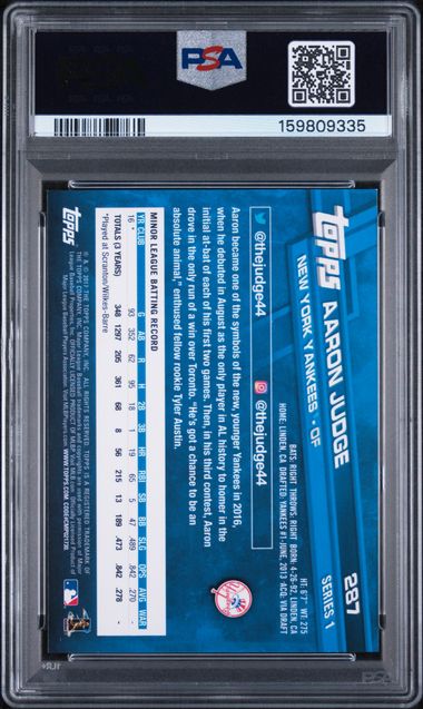 2017 Topps #287 Aaron Judge PSA 8 (Rookie)