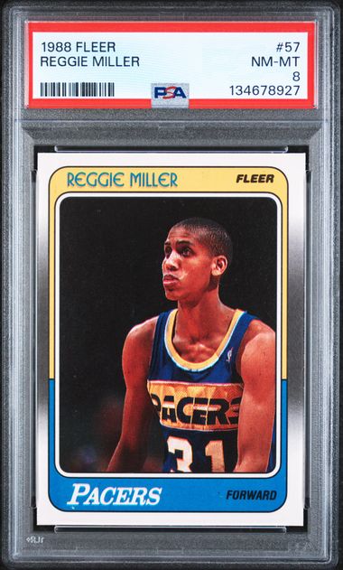 1988-89 Fleer #57 Reggie Miller PSA 8 (Rookie)