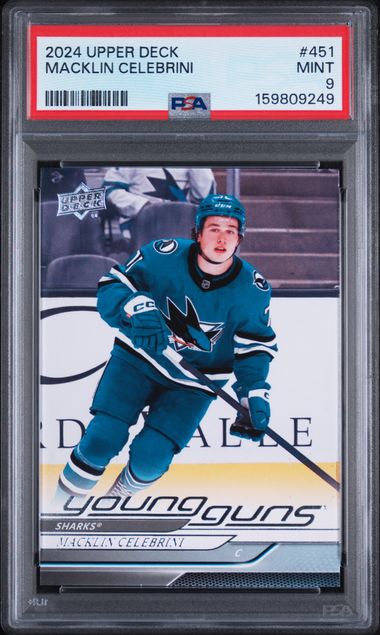 2024-25 Upper Deck #451 Macklin Celebrini PSA 9 (Rookie)