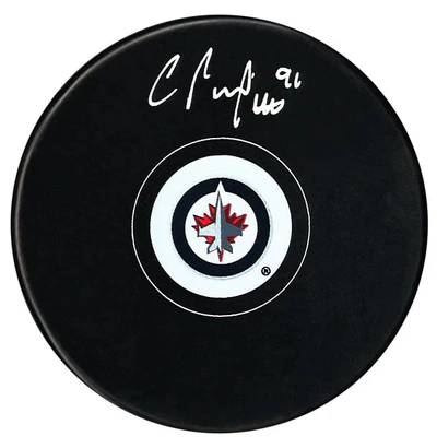 Cole Perfetti Autographed Winnipeg Jets Puck (COJO Sports)
